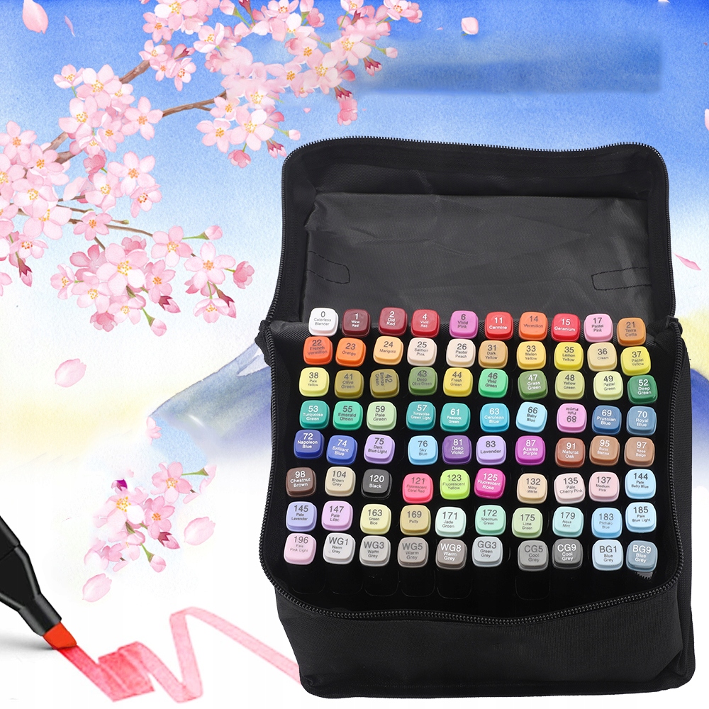 MARKERY ALKOHOLOWE MANGA ZESTAW ORGANIZER 80SZT . Marka Bedee
