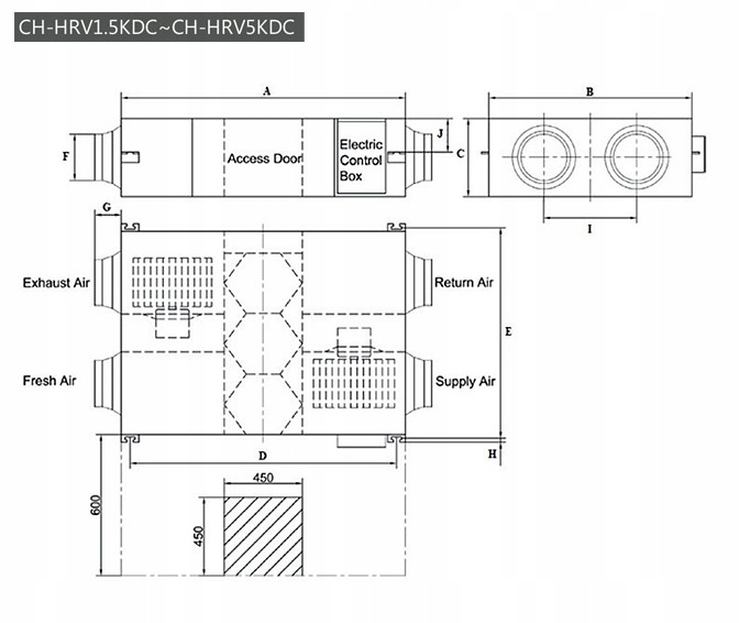 Rekuperatory CH-HRV2.5KDC - króćce okrągłe Kod producenta CH-HRV2.5KDC