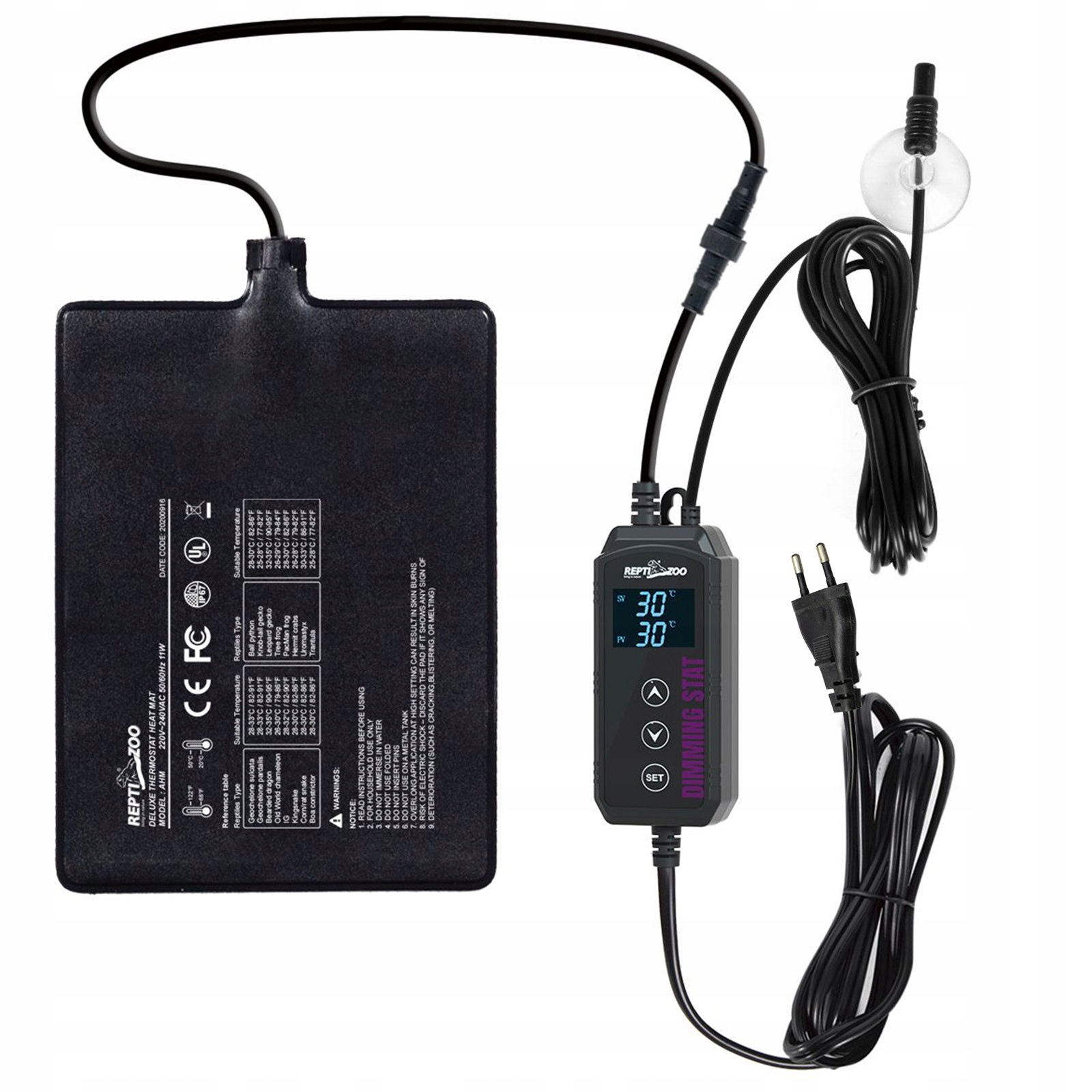 Levně Vyhřívací Podložka 11W Repti-zoo S LCD Termostatem, Tichá, Úsporná, Voděodolná