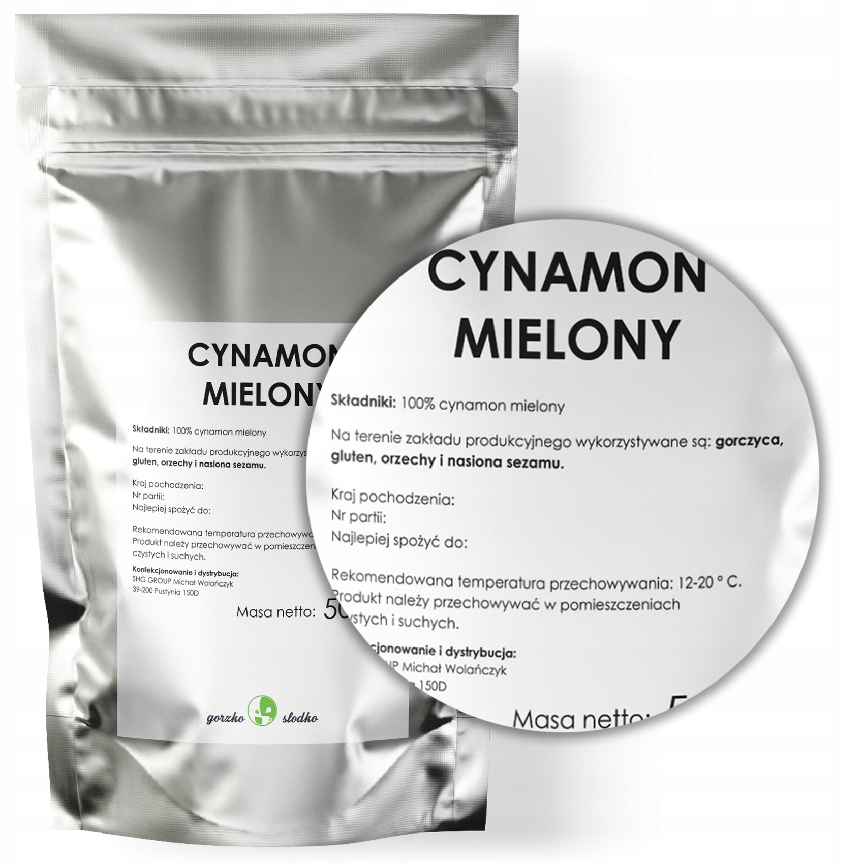 CYNAMON MIELONY naturalny jakość 50g Rodzaj Cynamon