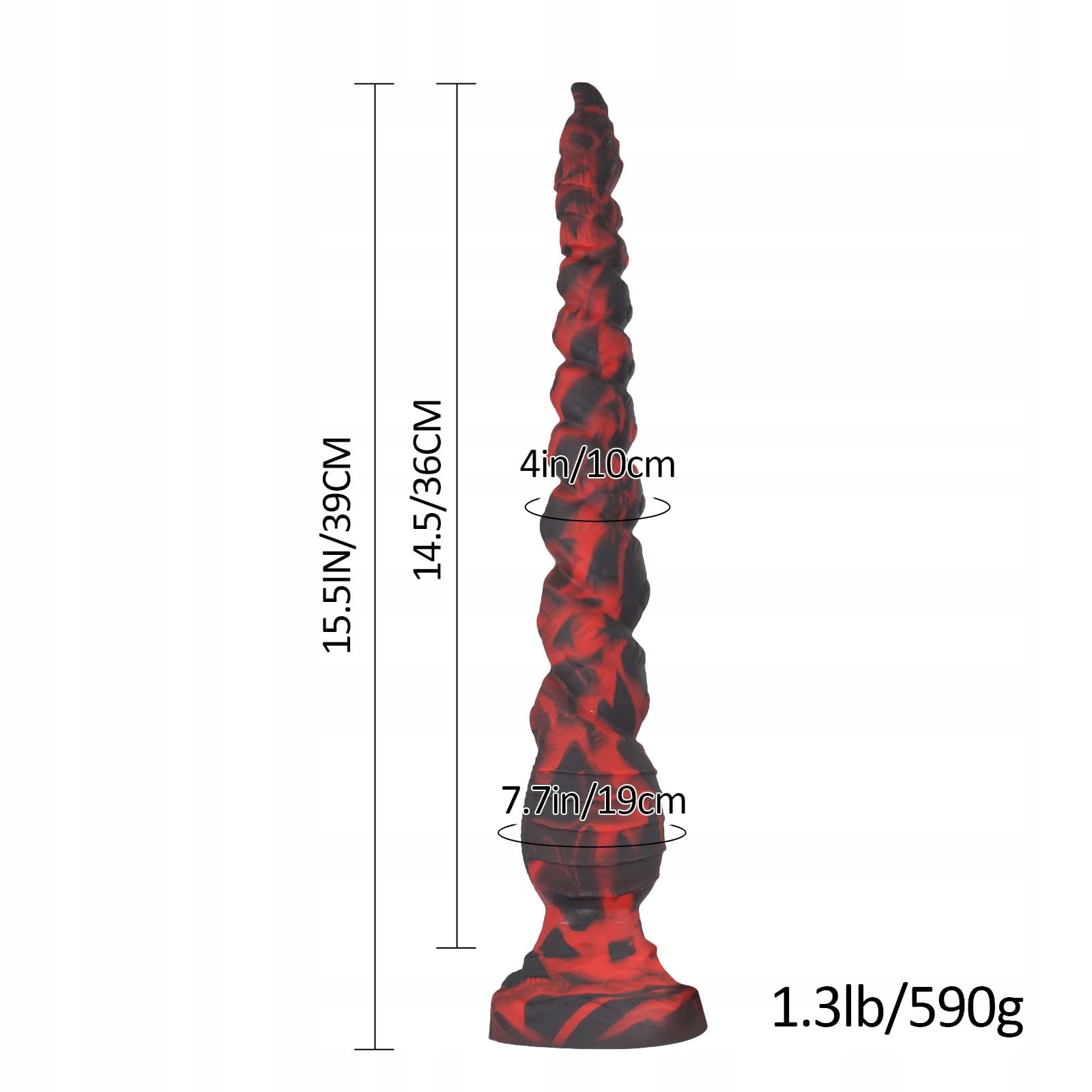SILIKONOWY DŁUGI DILDO 39 CM ELASTYCZNY KOREK ANALNY MASAŻER PROSTATY — miniatura 2
