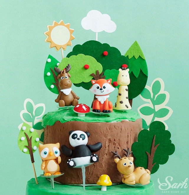 Topper piki dżunga zoo lew dekoracja na tort Marka PartyPal