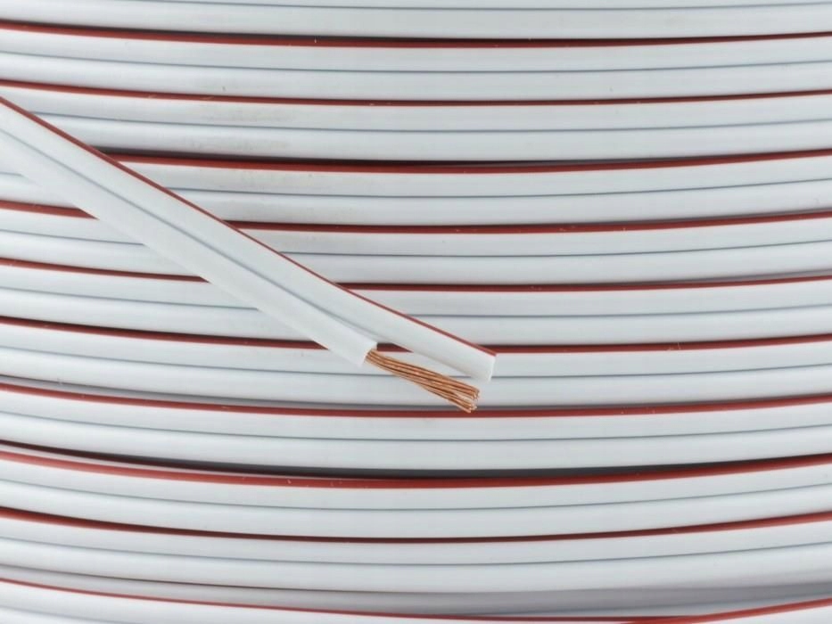 KABEL PRZEWÓD DO LED 100M BIAŁY 2x0,35 MIEDŹ Marka Flash