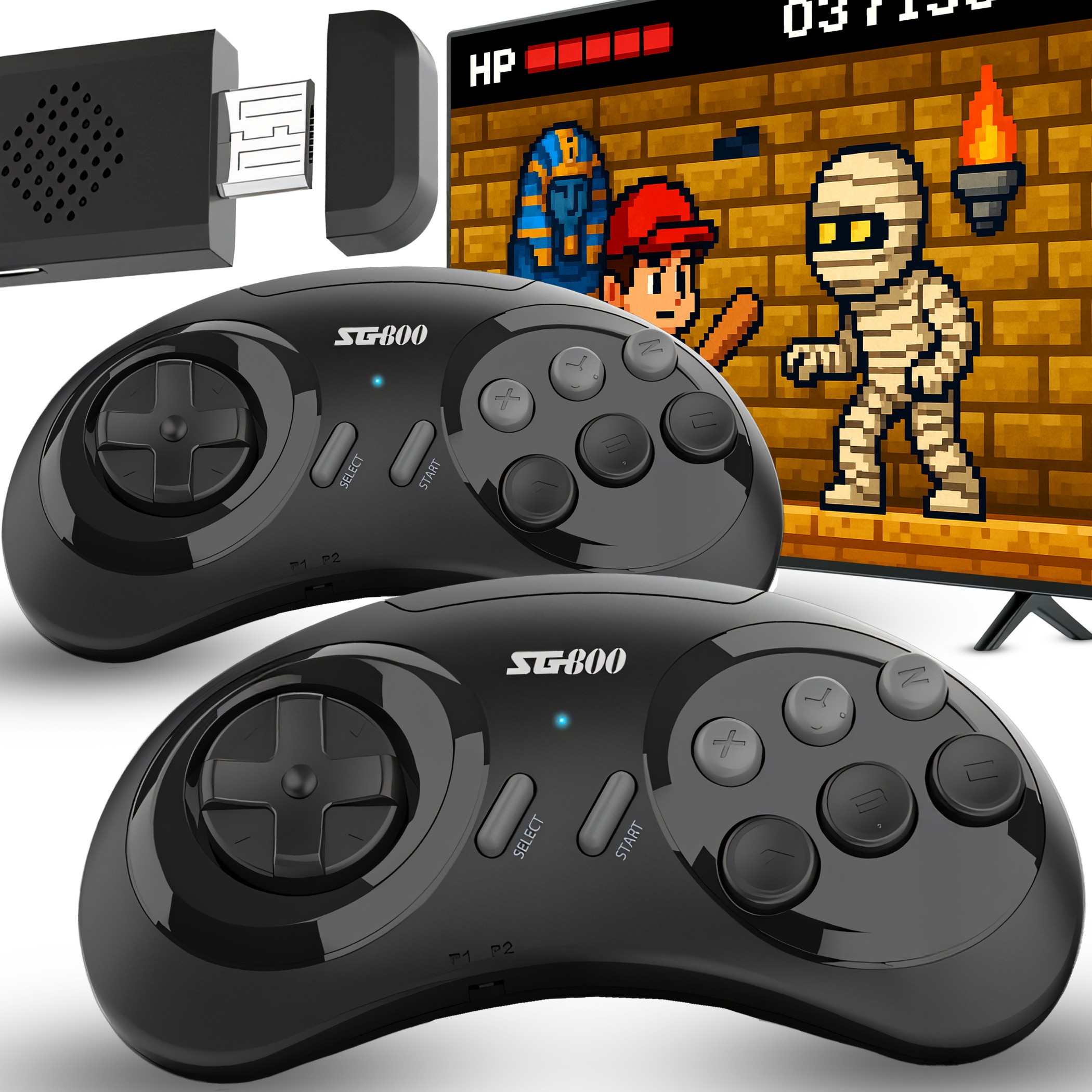 GRA TELEWIZYJNA 5000+ GIER RETRO MINI KONSOLA BEZPRZEWODOWA TV HDMI LATA 90