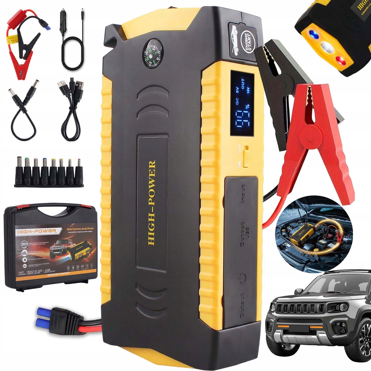 Najsilnejší Štartovací Booster Jump Starter 6000MAH S Led Osvetlením