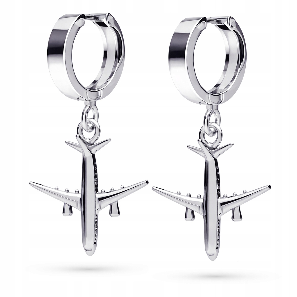 Letadlo Boeing Tryskáč Stříbrné náušnice pouta stříbro 925