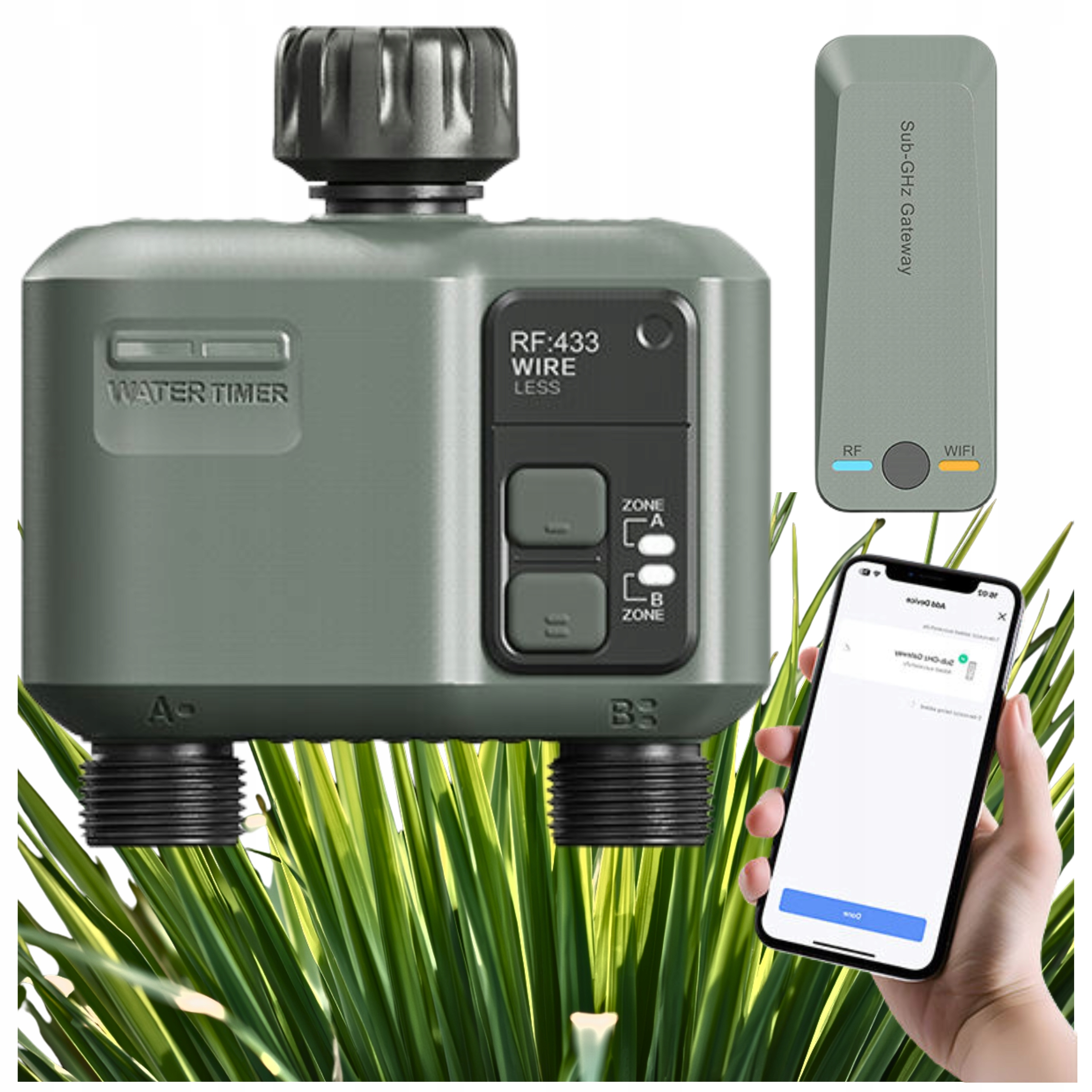 Systém pro zavlažování Elektronický Ovladač WiFi 2 výstupy aplikace