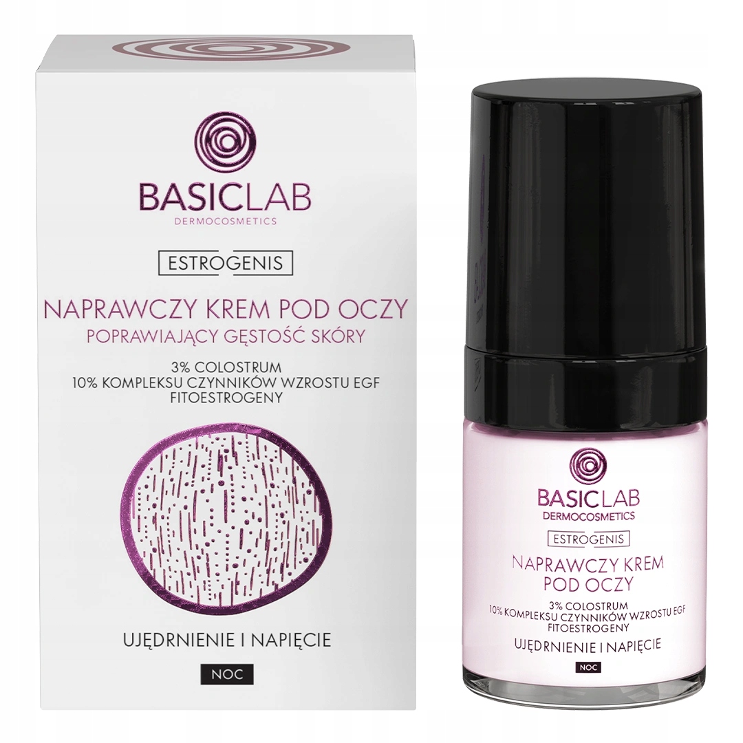 Ujędrniający krem pod oczy na noc BasicLab Do Cery Dojrzałej 18 ml