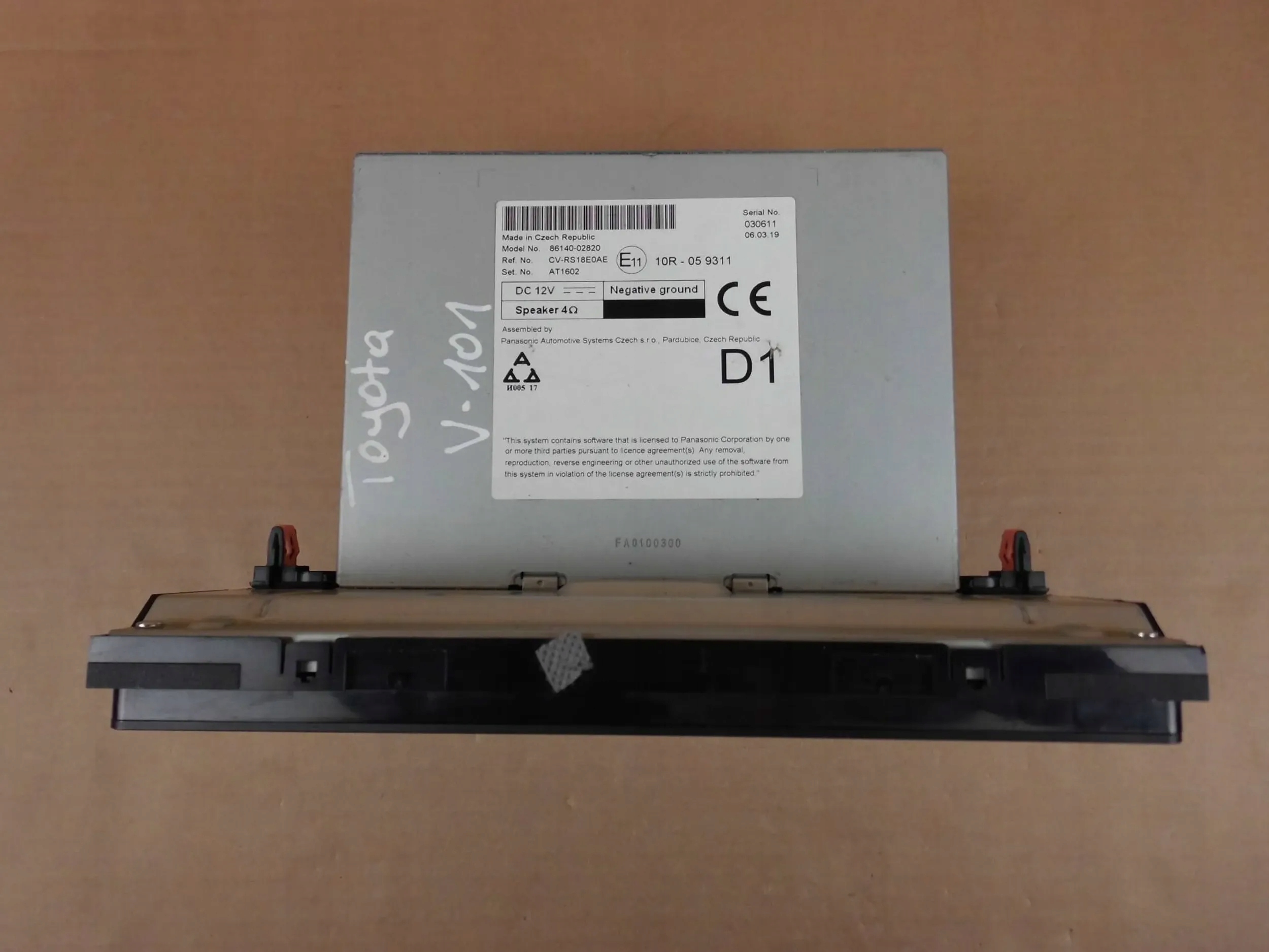 TOYOTA COROLLA E210 E21 2019 RADIO DISPLAY 86140-02820 8614002820