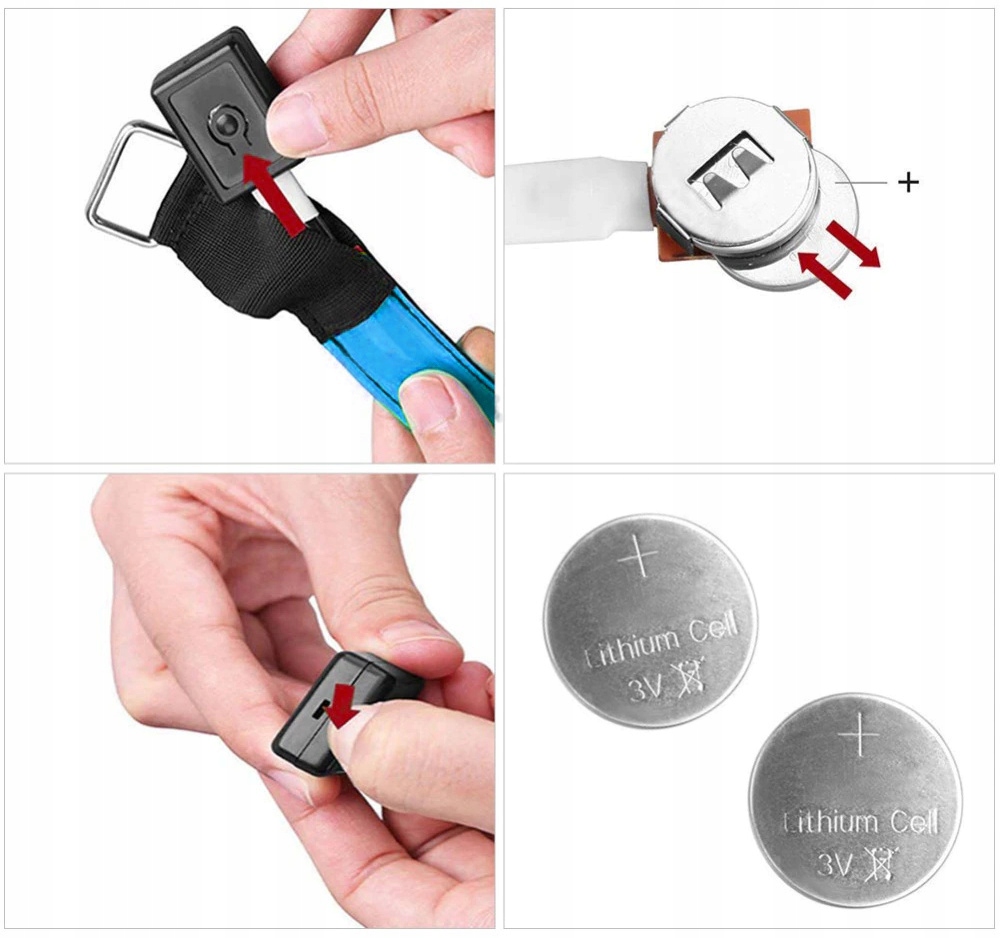 ŚWIECĄCA OPASKA ODBLASKOWA LED PASEK ODBLASK RZEP EAN (GTIN) 5902605833784