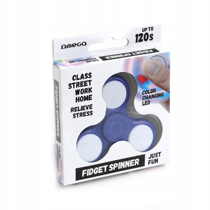 

Niebieski Święcący Diodami Led Hand Spinner Omeg