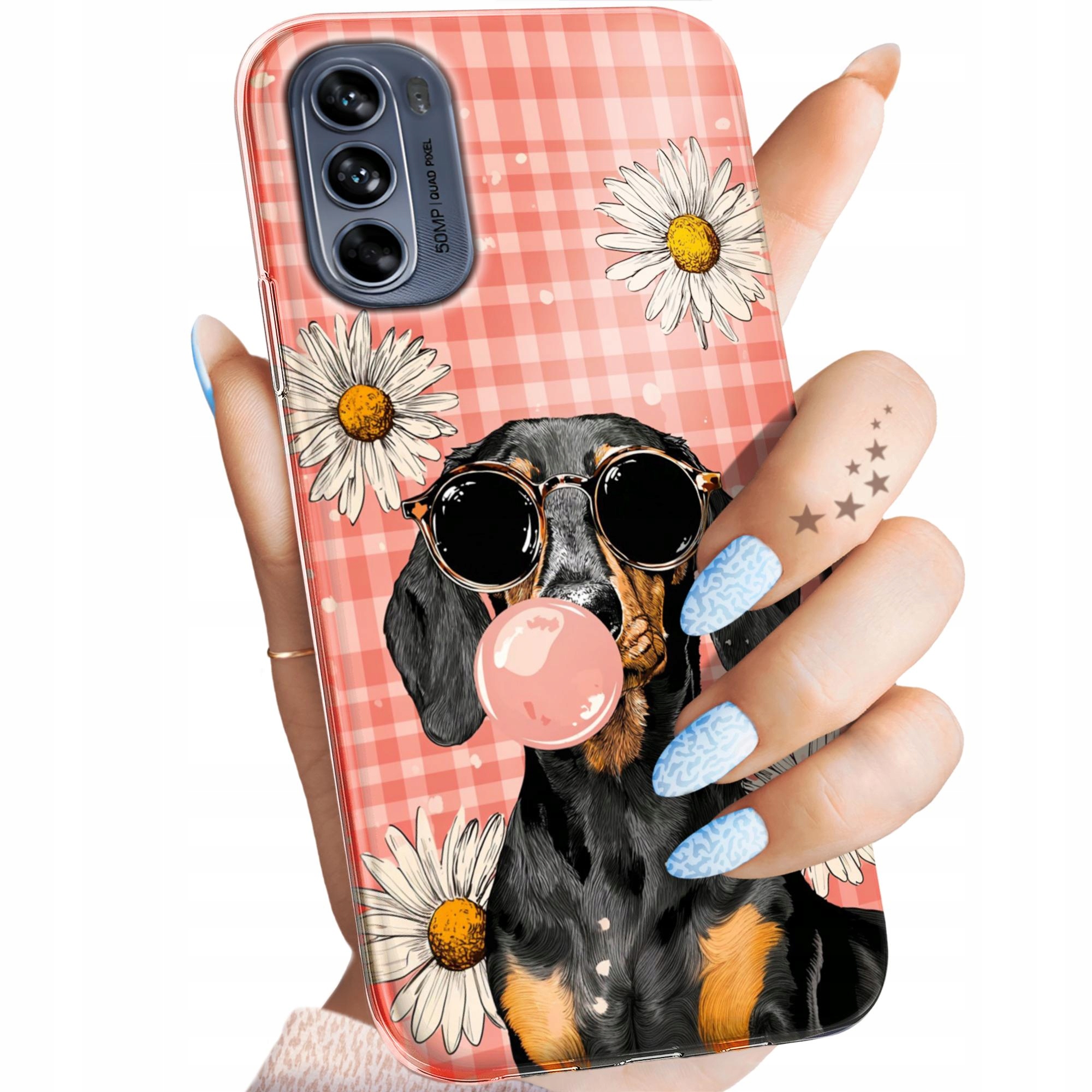 Etui Do Motorola Moto G62 5G Jamniki Psy Jamnik Red Merle Obudowa