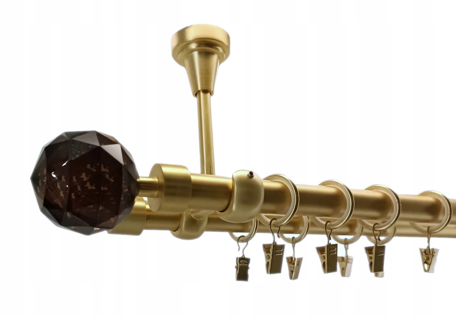 Garnýž Strop 19+19 Zlato Mat 120cm Crystal Brown