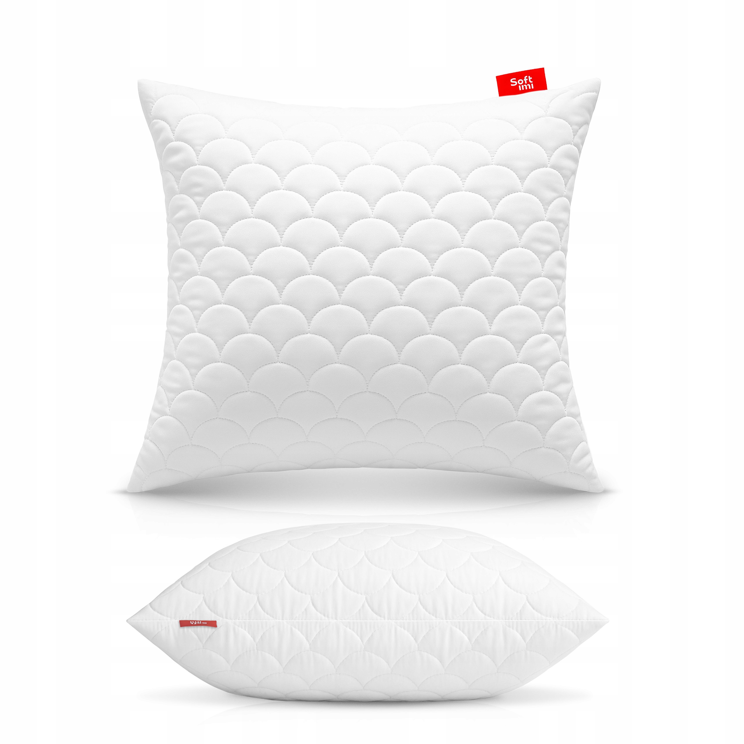 Antialergický Polštář 90x100 CM Na Spaní Prošívaná Vysoká Na Zip Bílá