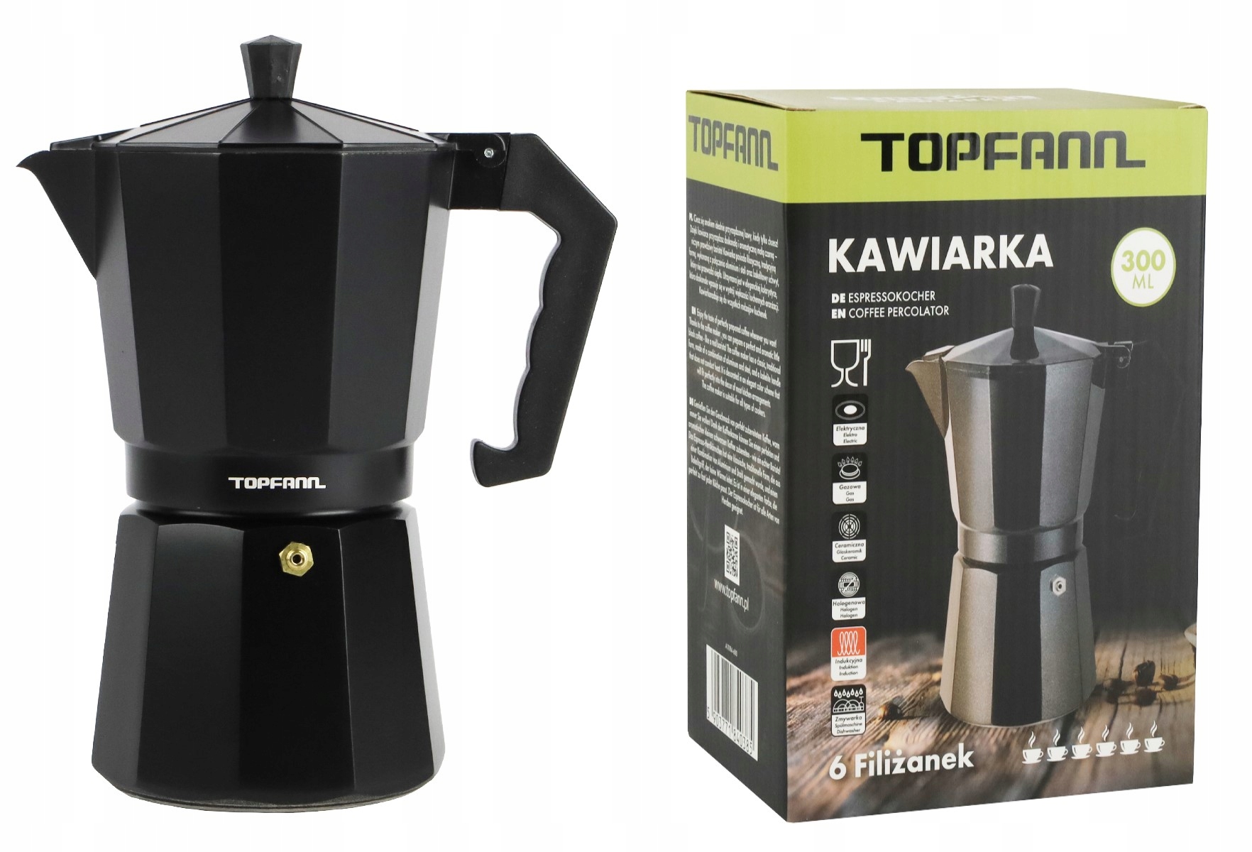 

Kawiarka Topfann 300 ml Zaparzacz do kawy