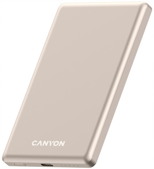 CANYON Powerbank OnPower 505 slim Magsafe 5000 mAh PD20W Beżowy — 9