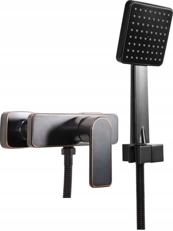 

Bateria Prysznicowa Ścienna Czarna Retro Black 3