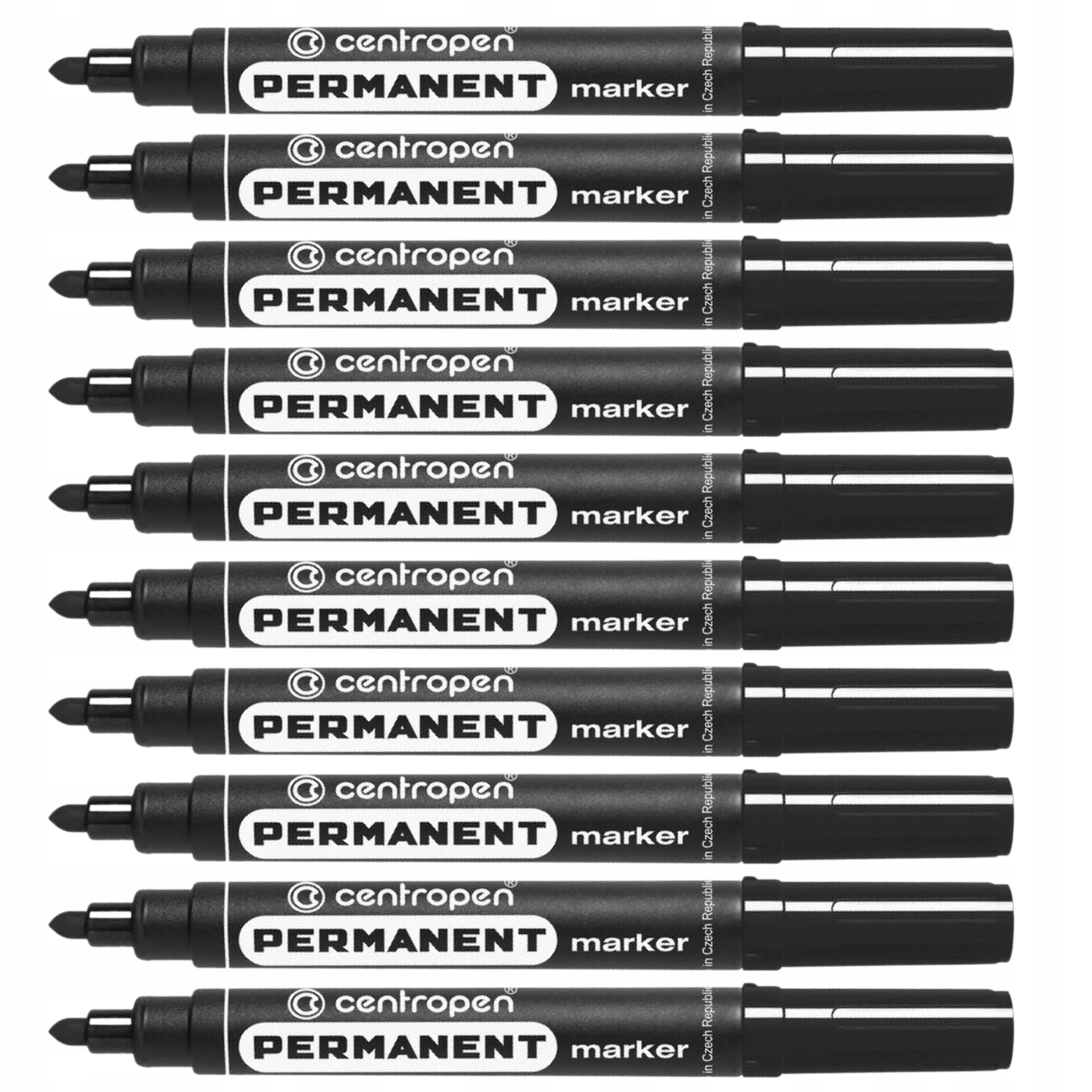 Marker pisak permanentny Centropen czarny 10 sztuk