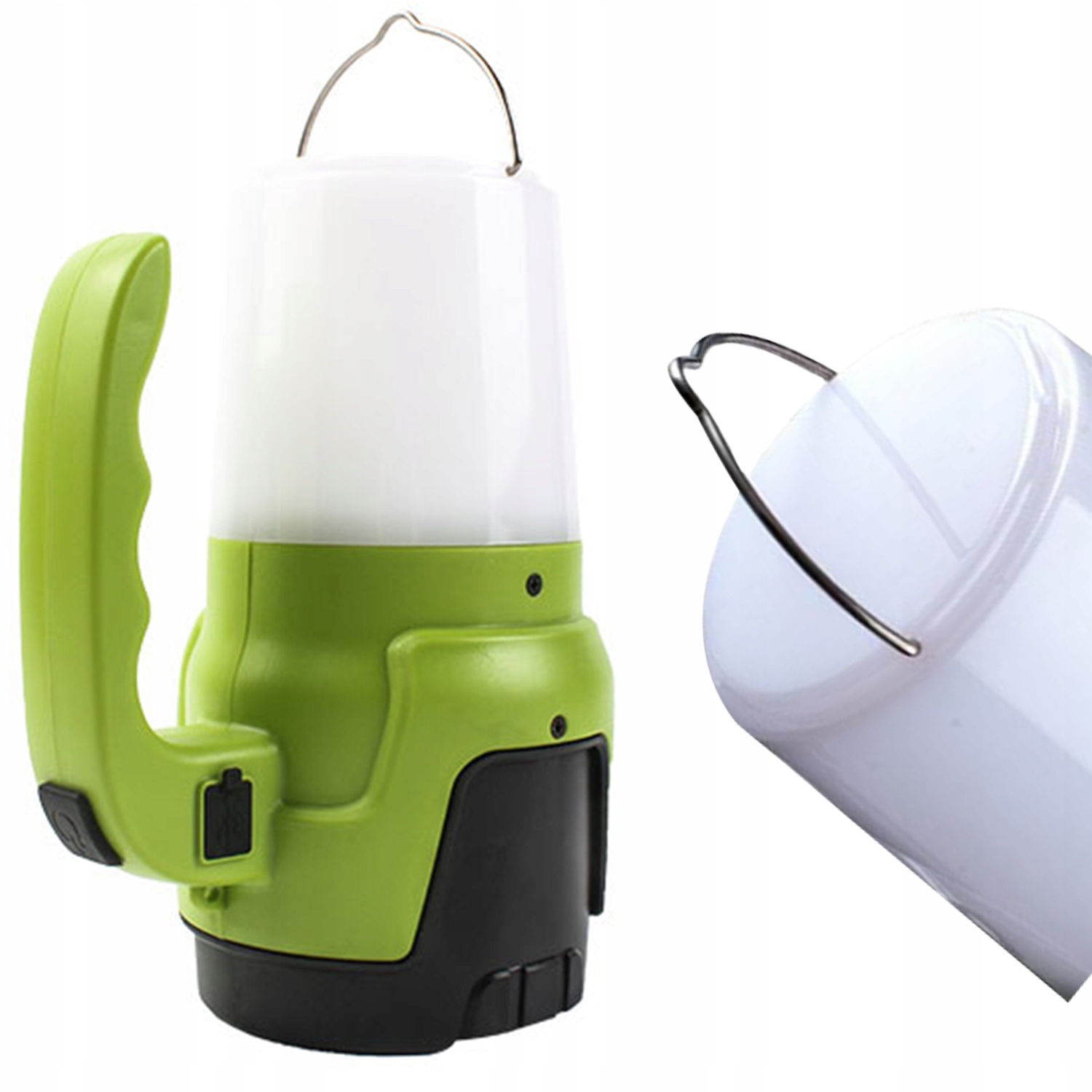 Bardzo Mocna 2w1 Latarka Szperacz Akumulatorowa 3 Tryby Pracy USB 2400mAh Marka DexXer