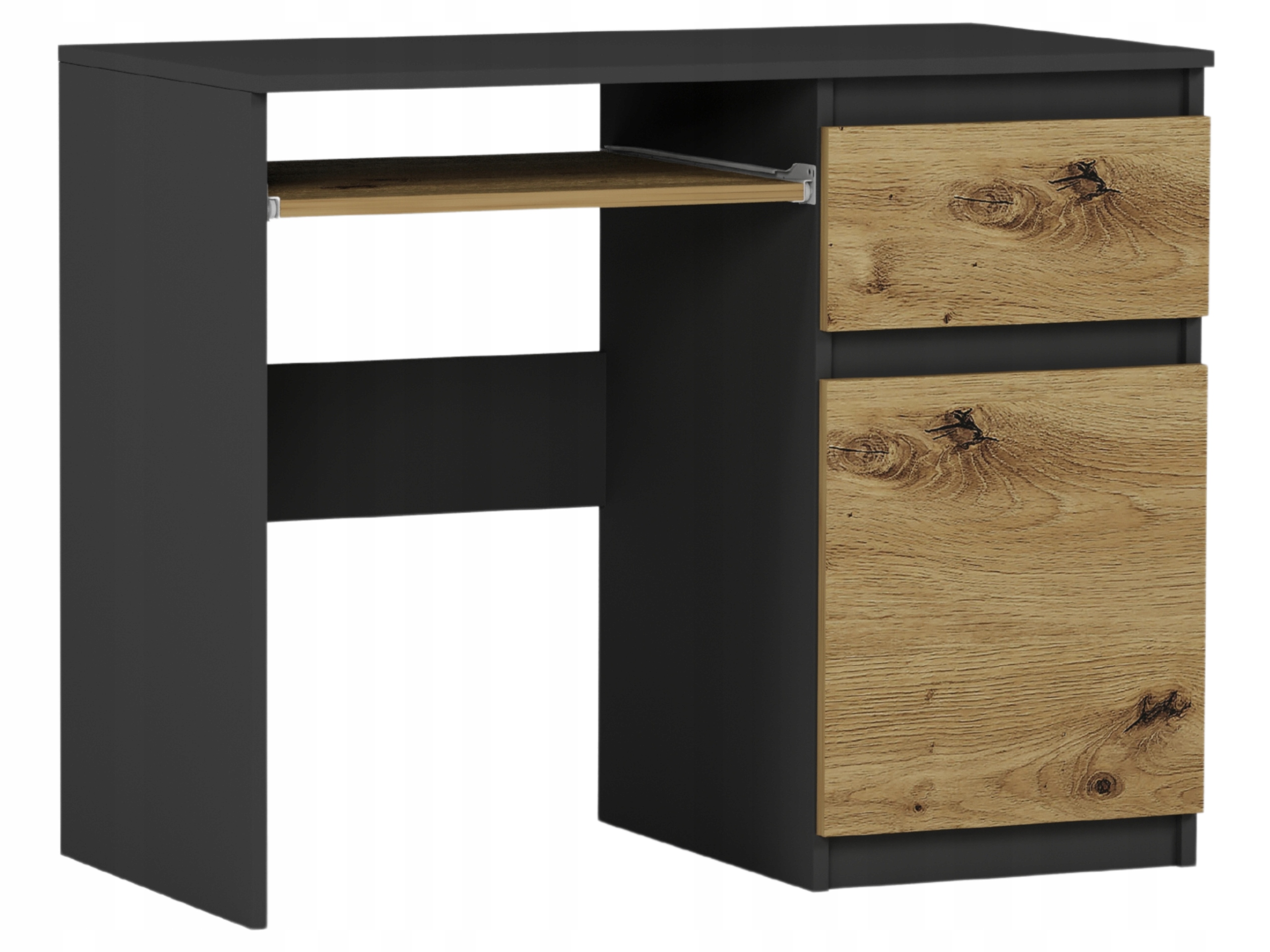 Meble Biurko komputerowe stolik 90cm N-33 ANTRACYT MIX ARTISAN