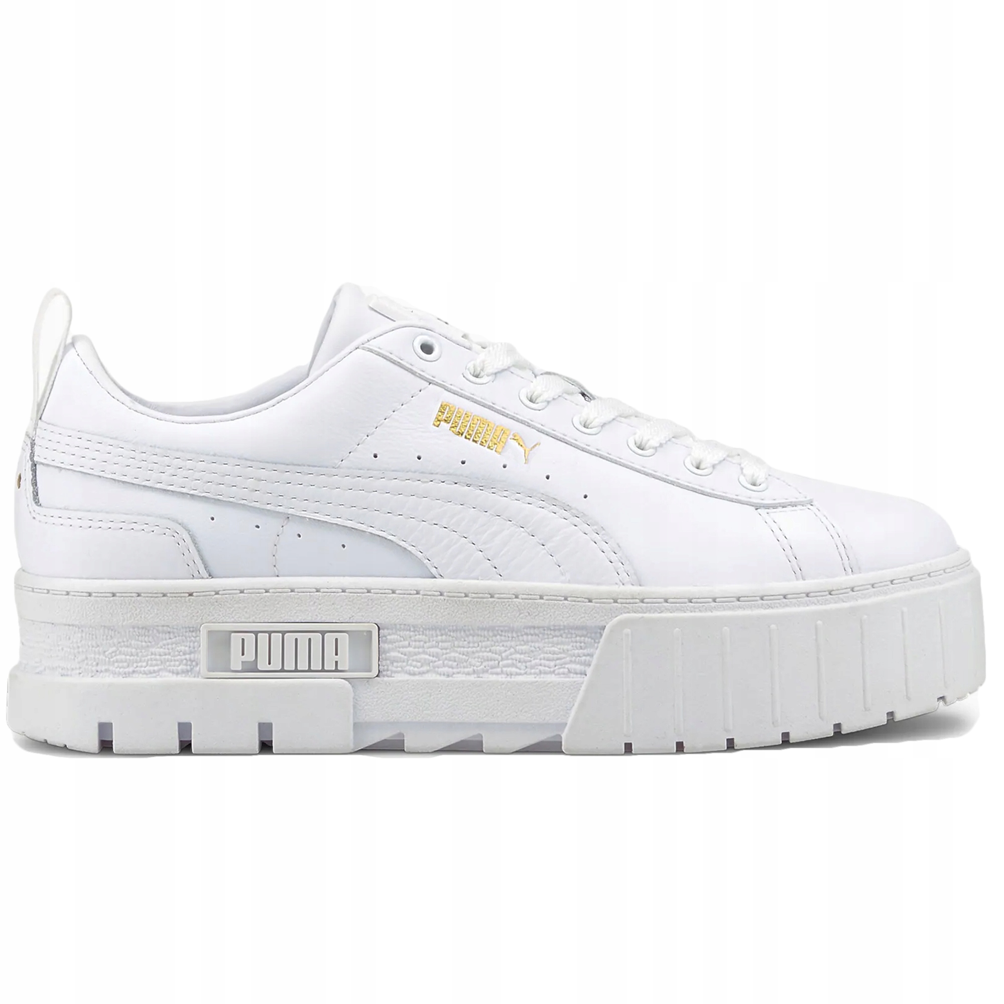 Dámské Boty Puma Mayze Classic Kožené Tenisky Na Platformě, Bílé