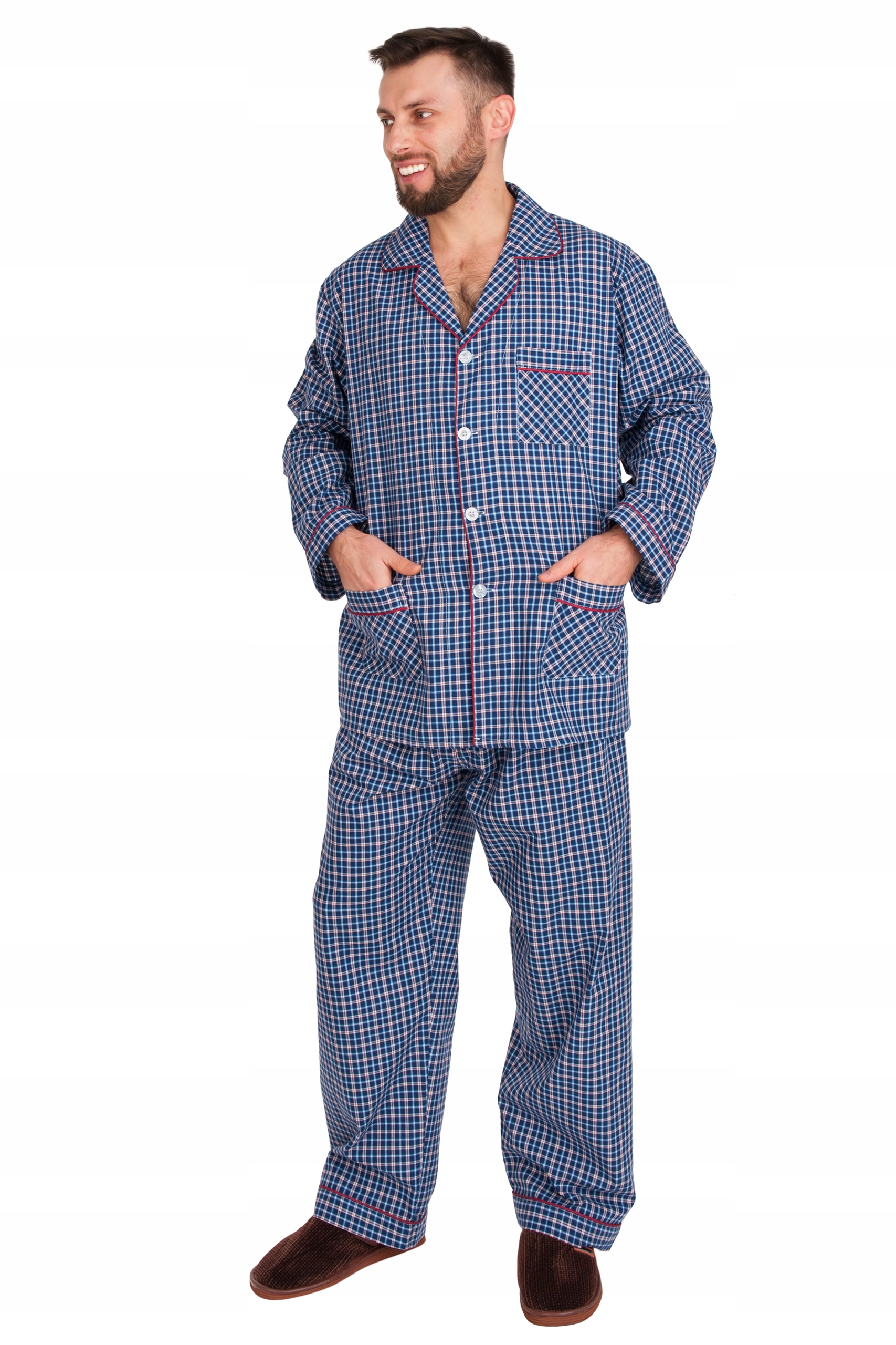 PIŻAMA MĘSKA BAWEŁNIANA BAWEŁNA TKANA r.XL FOR-MAX