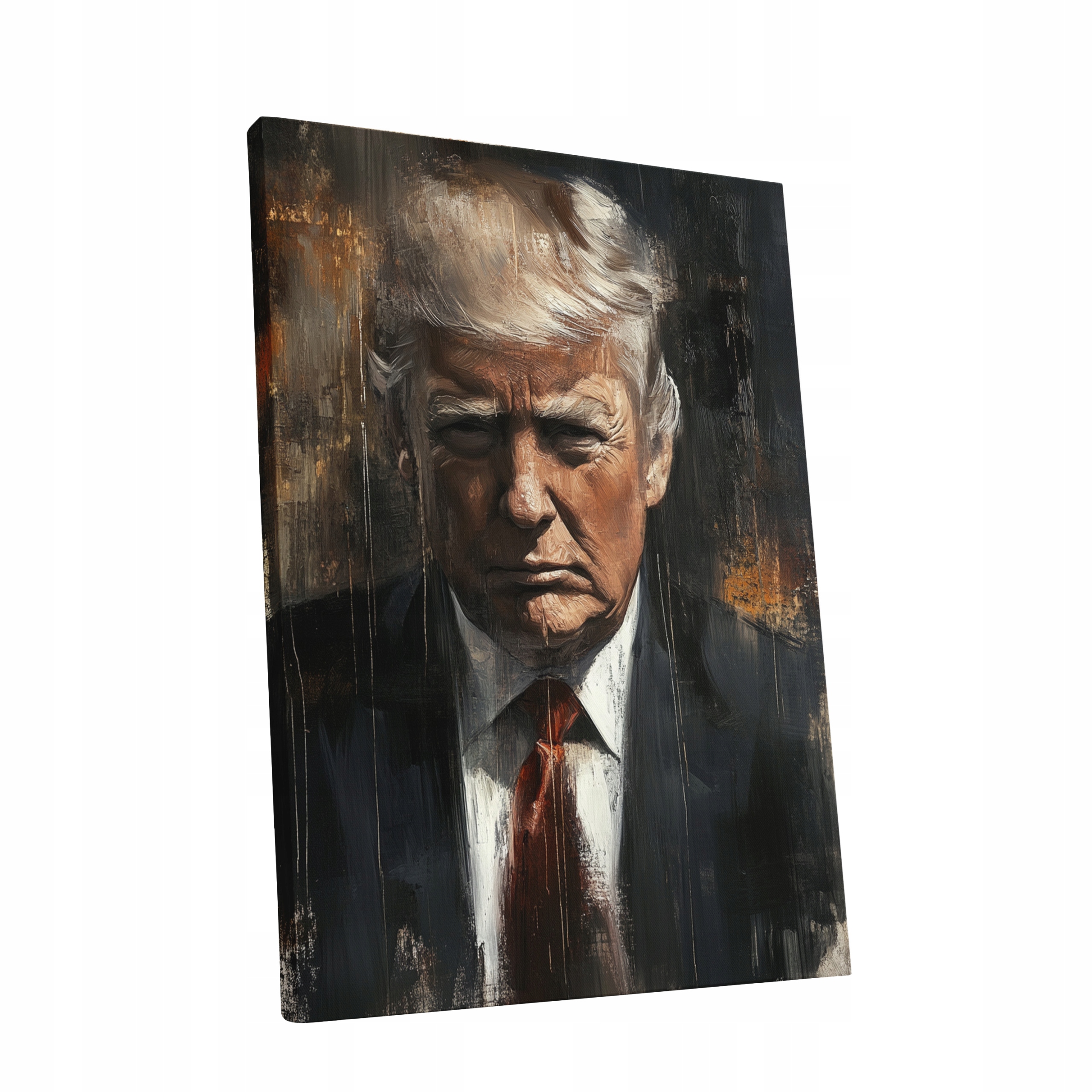 Obraz na plátně Portrét Donalda Trumpa v obývacím pokoji Trumpa dárek 90x120