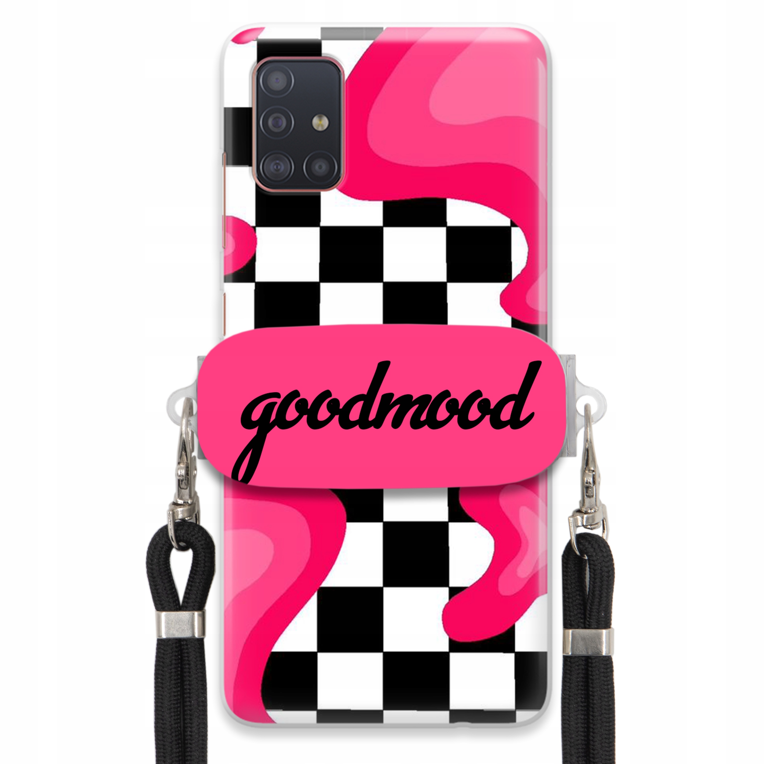 Puzdro Pre Samsung A51 Sada Puzdro Držiak Vodítko Čierne Pre Teenagerov Splash