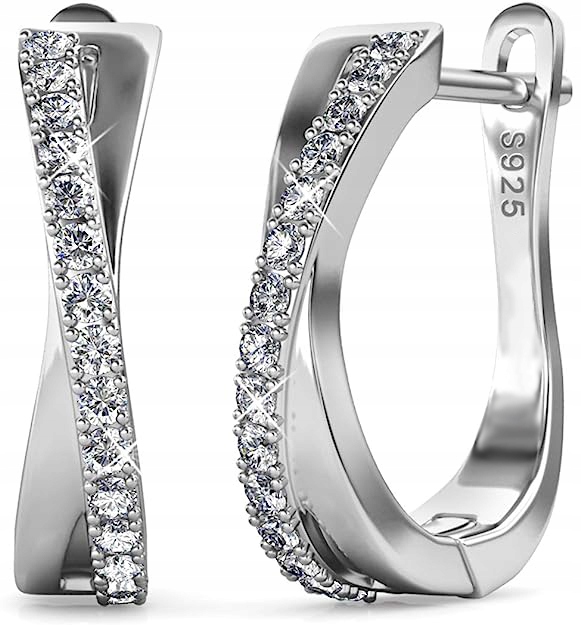 Velké stříbrné náušnice s anglickým zapínáním stříbro o ryzosti 925 elegantní a moderní