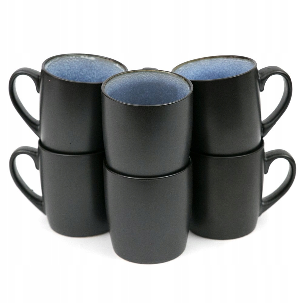 

Kubek Ceramiczny Niebieski Grafitowy Komplet 6 Szt