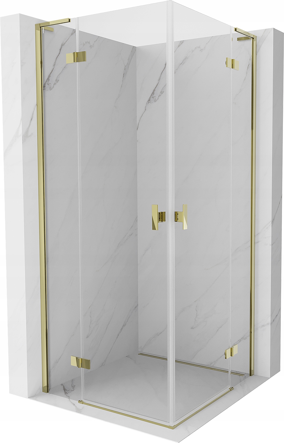 Mexen Mist-h L Duo Kabina Prysznicowa 100X100 CM Transparent Złota