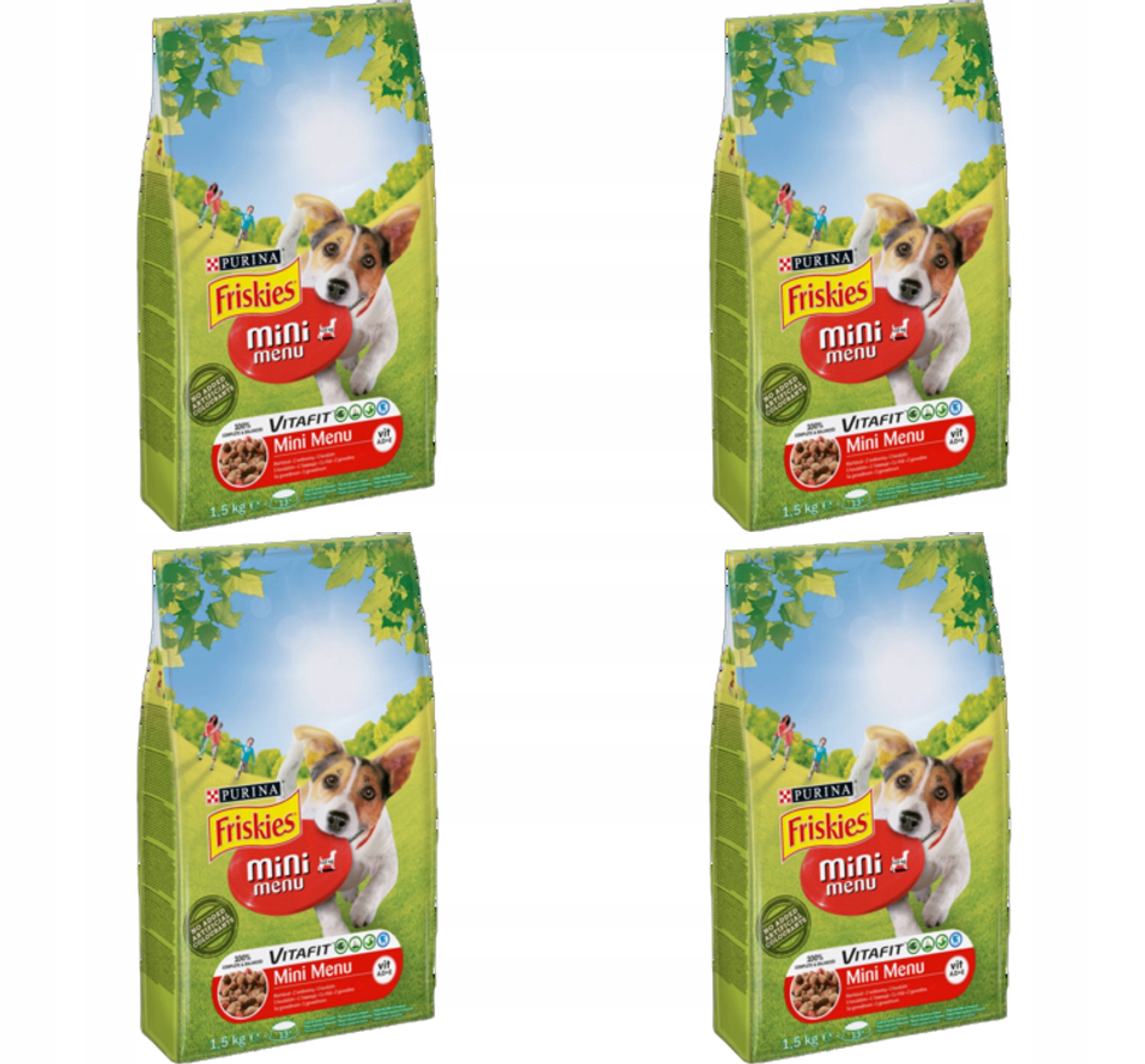 Krmivo pro psy Friskies Mini Menu s hovězím masem 1,5 kg X4