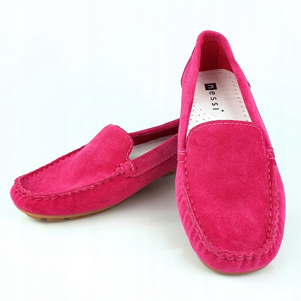 Nessi 17130 mokasyny różowe fuxia zamsz 38 Rozmiar 38