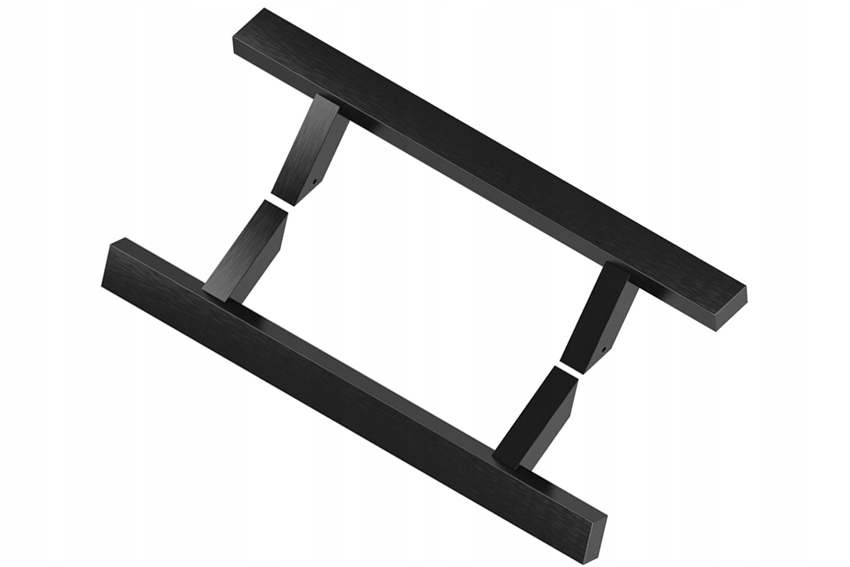 Uchwyt Do Drzwi Wejściowych 150 cm Aluminiowy Anodowany Czarny Zestaw 2 szt