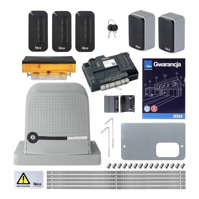 Комплект NICE ROBUS RBS400 400 кг 3 пульта дистанционного управления MYGO4 лампа бар 5 м