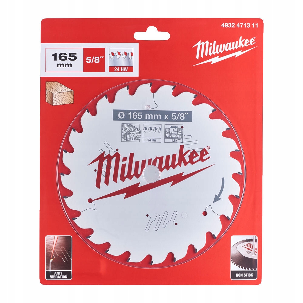 

Tarcza do drewna 165 15.87 1.6 24z Milwaukee