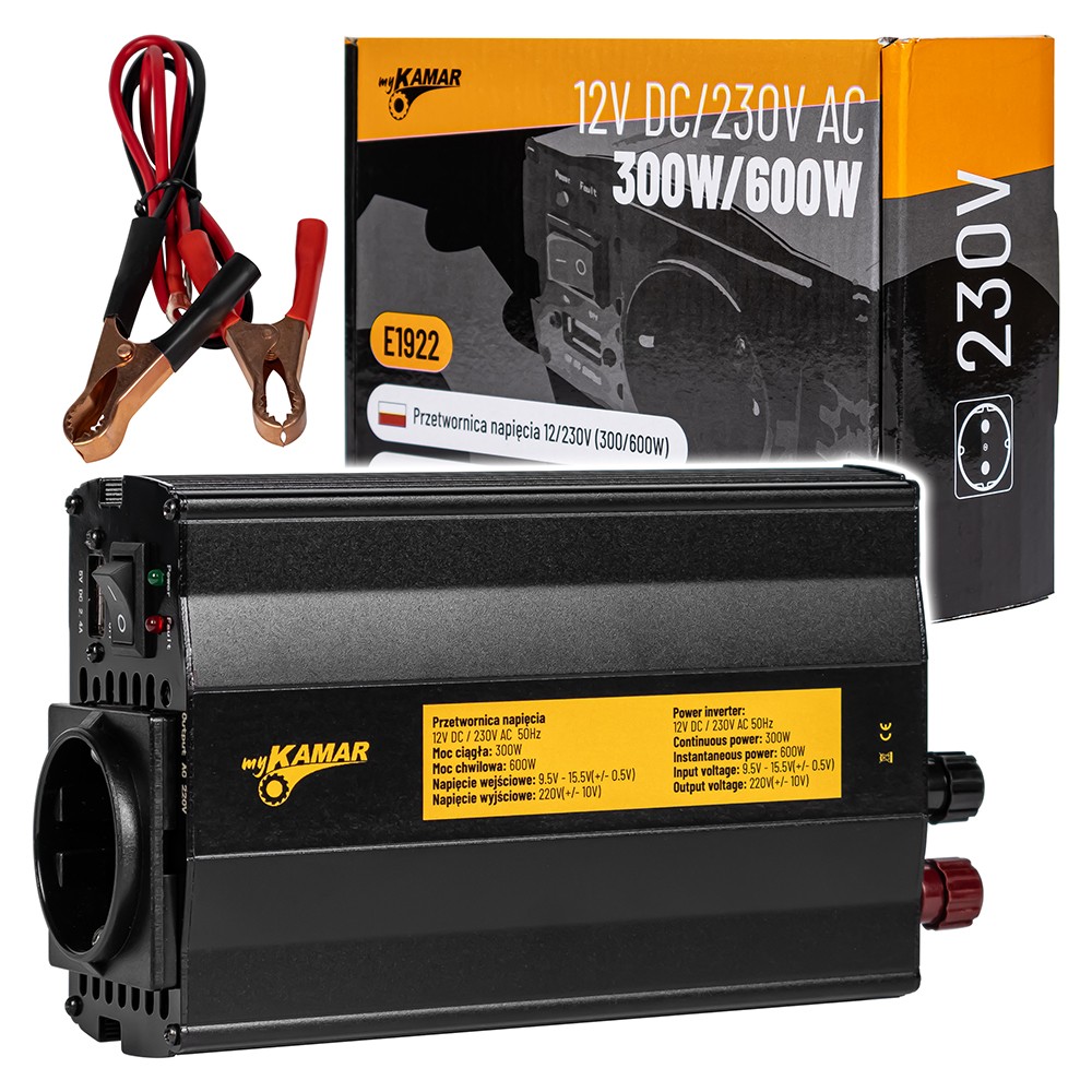 Měnič Napětí napětí 12/230V (300/600W)