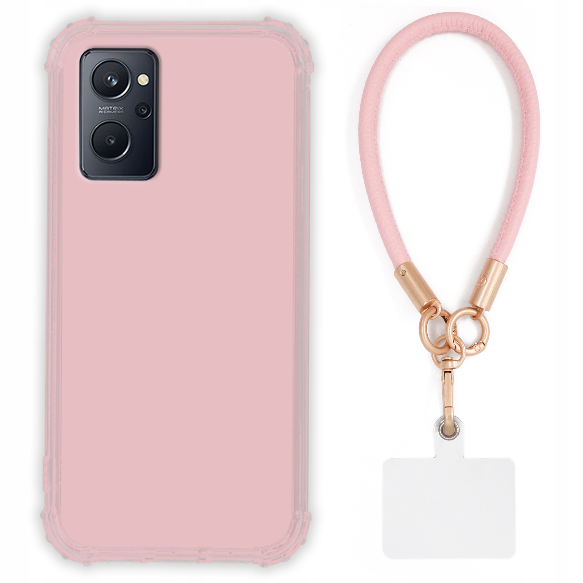 Etui Do Realme 9i Case Antishock Pinky Ružové vodítko Sada Odolné Silné