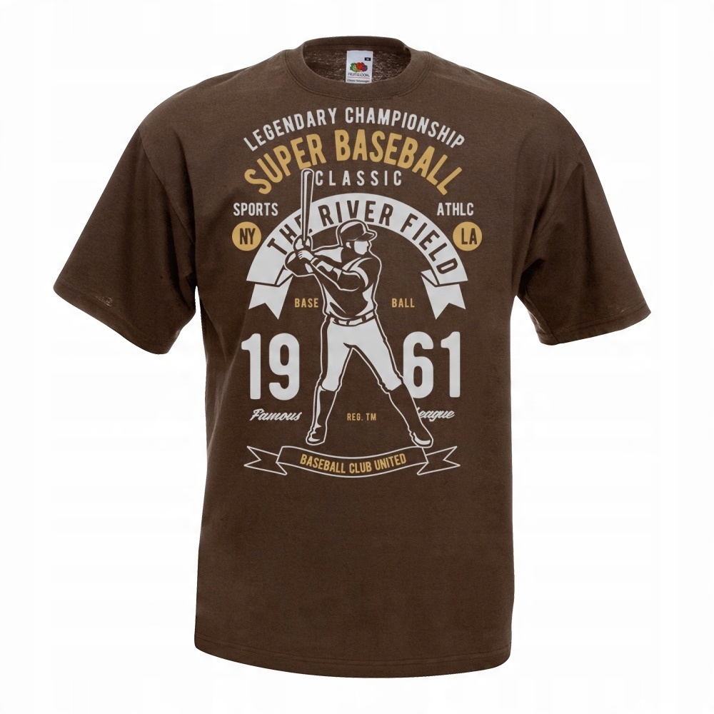 

Koszulka baseball kij baseballowy S brązowa