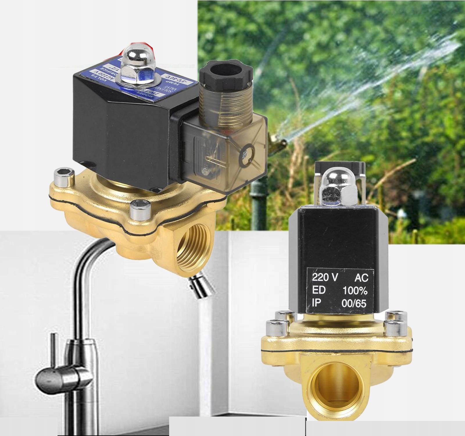 G3/4" Zawór Elektromagnetyczny Mosiądz 220V Nc 0-10MPA