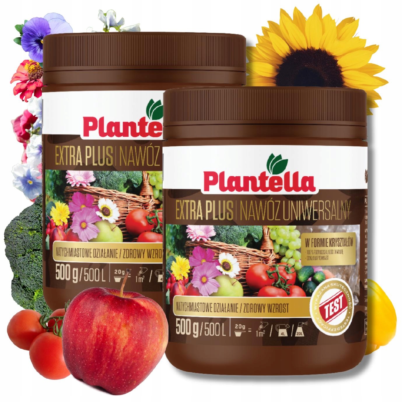 Plantella Extra Plus Nawóz uniwersalny wieloskładnikowy Npk 20 20 20 2x500g