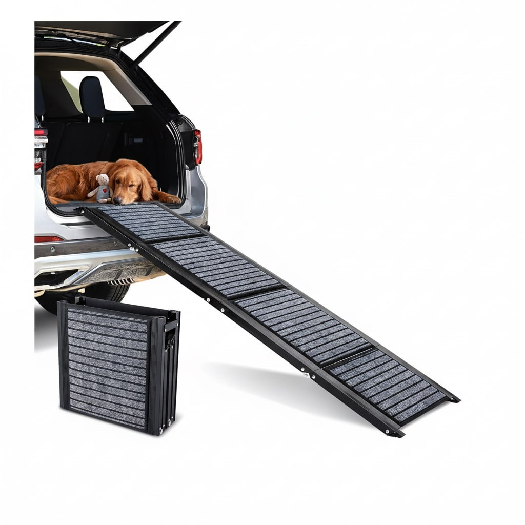 Extra dlouhá skládací rampa pro psy, 170 cm, pro velké a střední psy do 110 kg