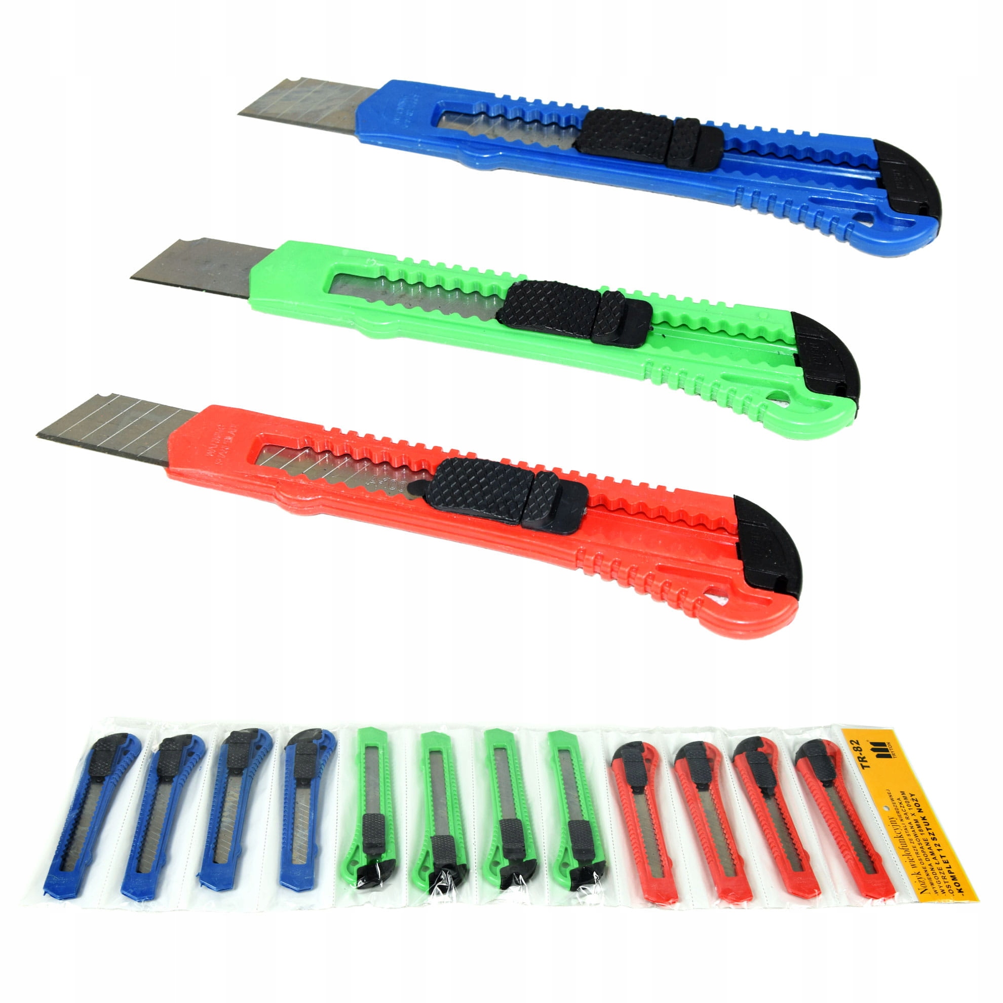 

Nóż nożyk do tapet papieru z ostrzem łamanym 12szt