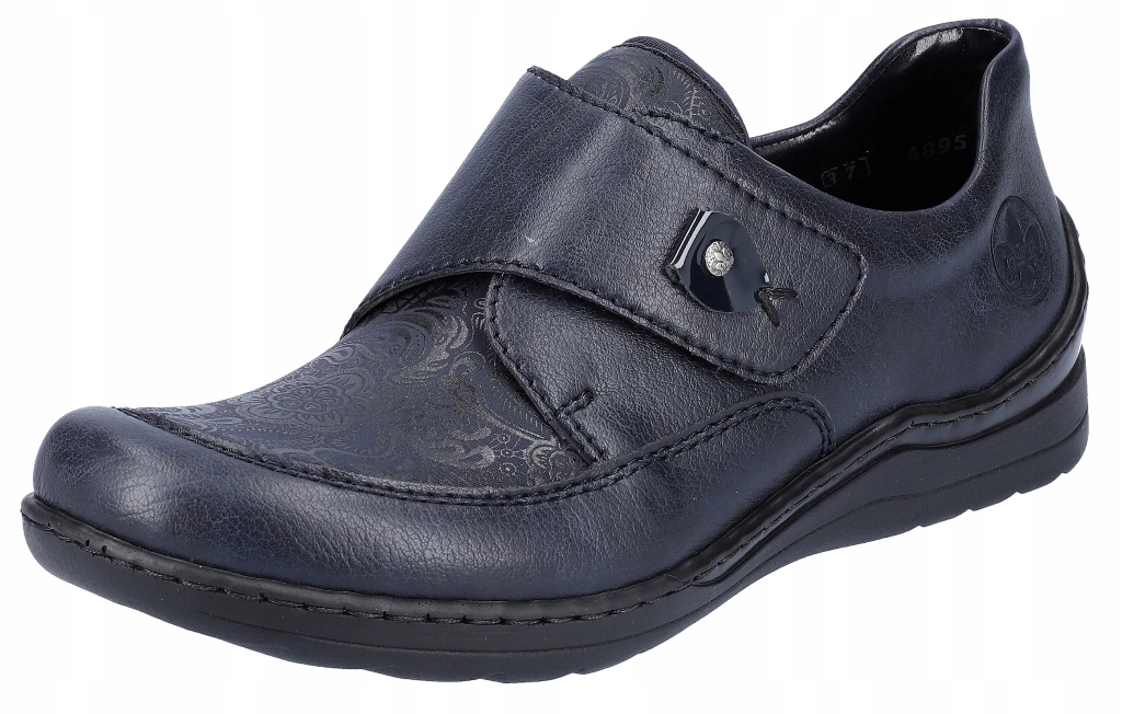Rieker 48951-14 vel.37 modré dámské polobotky na suchý zip