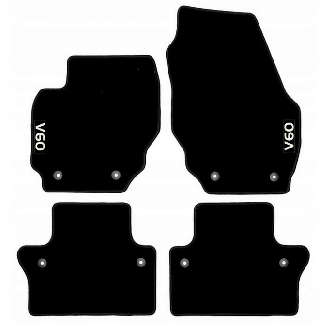 

Dywaniki welurowe Volvo V60 11-18 Własny napis