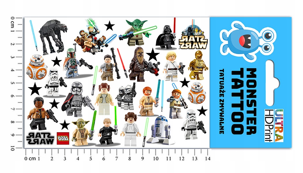 NAJLEPSZE NAKLEJKI TATUAŻE LEGO STAR WARS VADER YO Marka inny