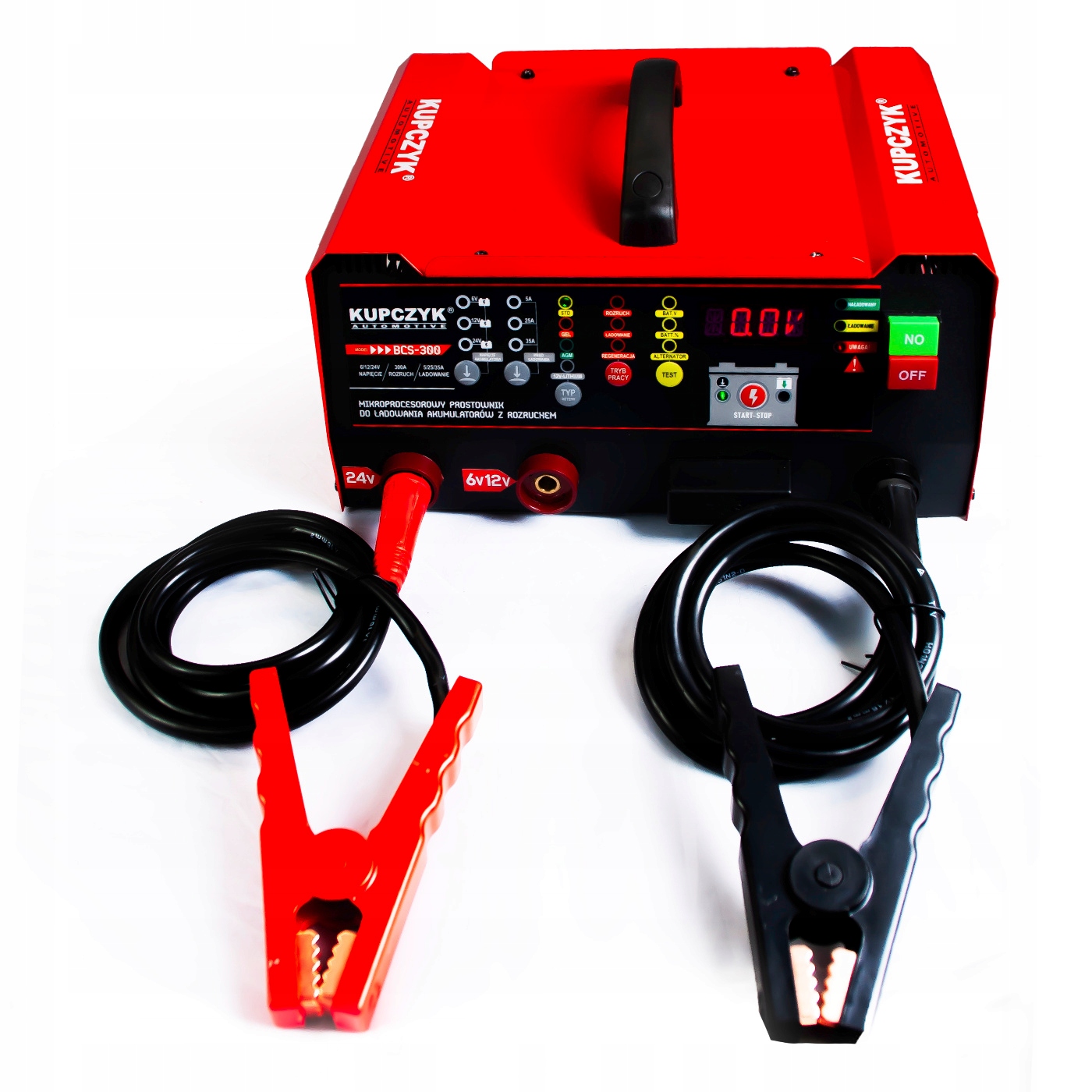 Prostownik ładowarka akumulatora rozruch 6V 12V 24V Mikroprocesor Agm Gel