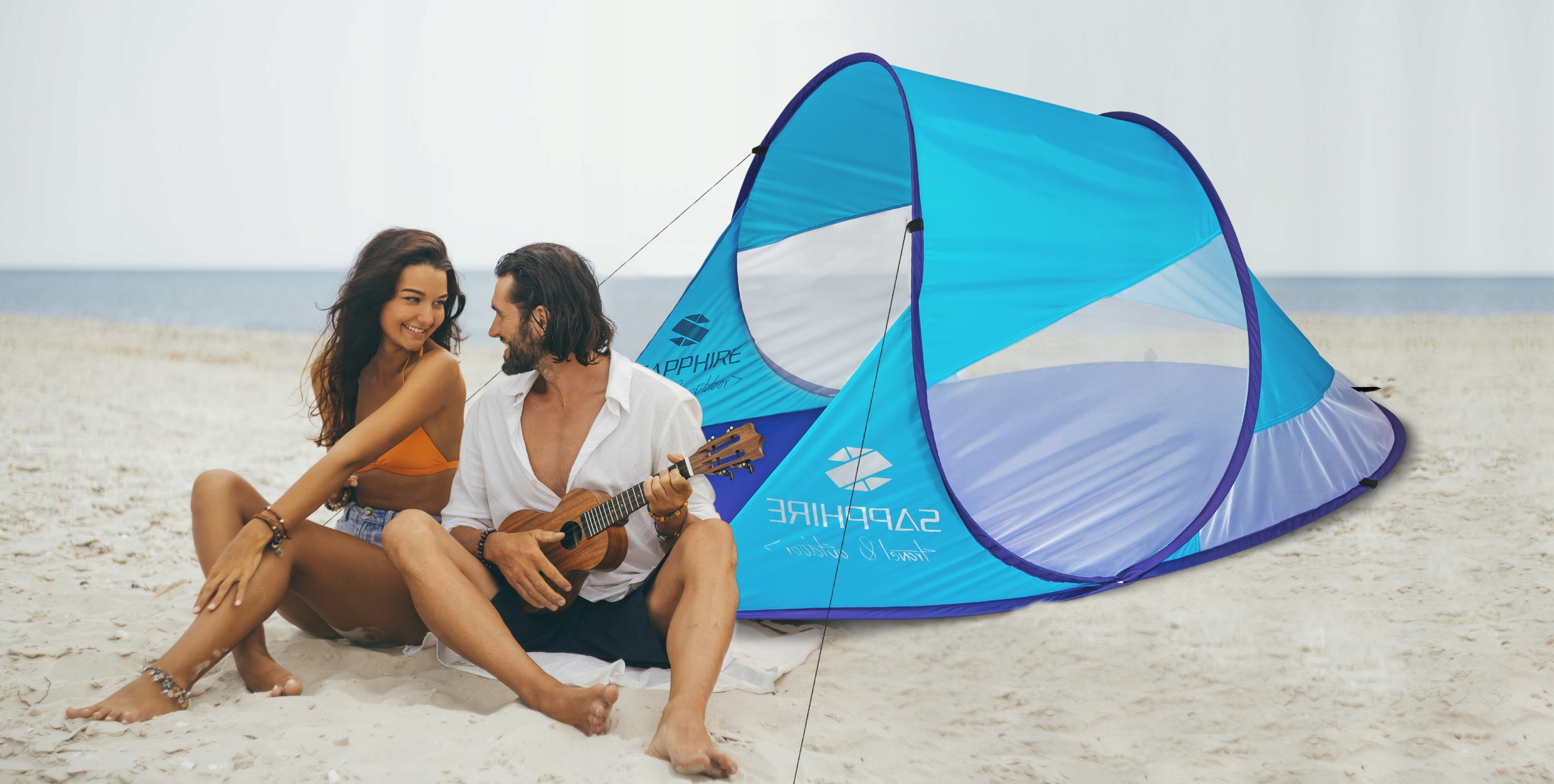 NAMIOT PLAŻOWY parawan SAMOROZKŁADAJĄCY 2-osobowy OGRODOWY turystyczny ETUI Model ST-006