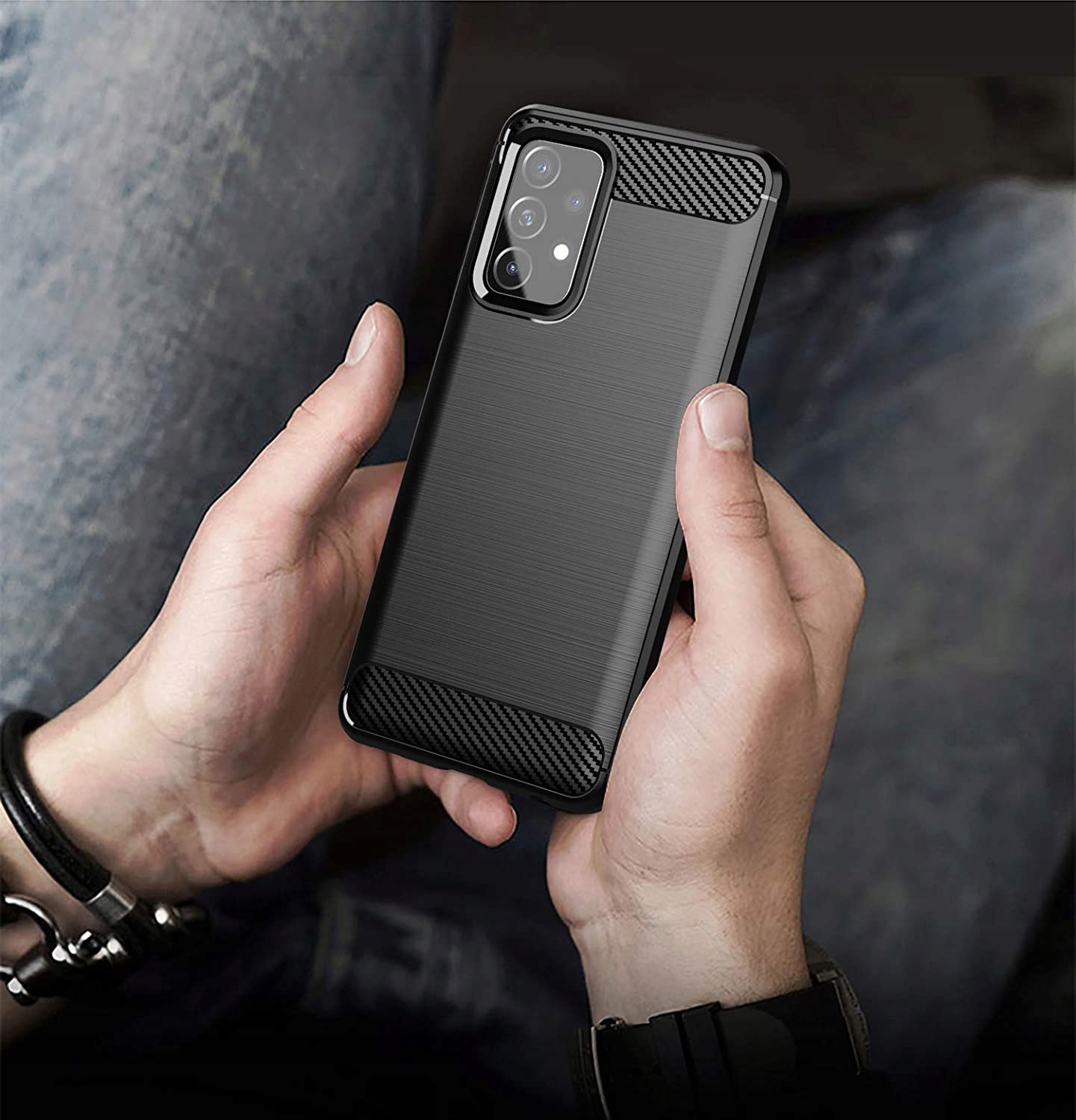 Etui Carbon Case do Samsung Galaxy A52 5G / 4G Dedykowany model Galaxy A52 Braders