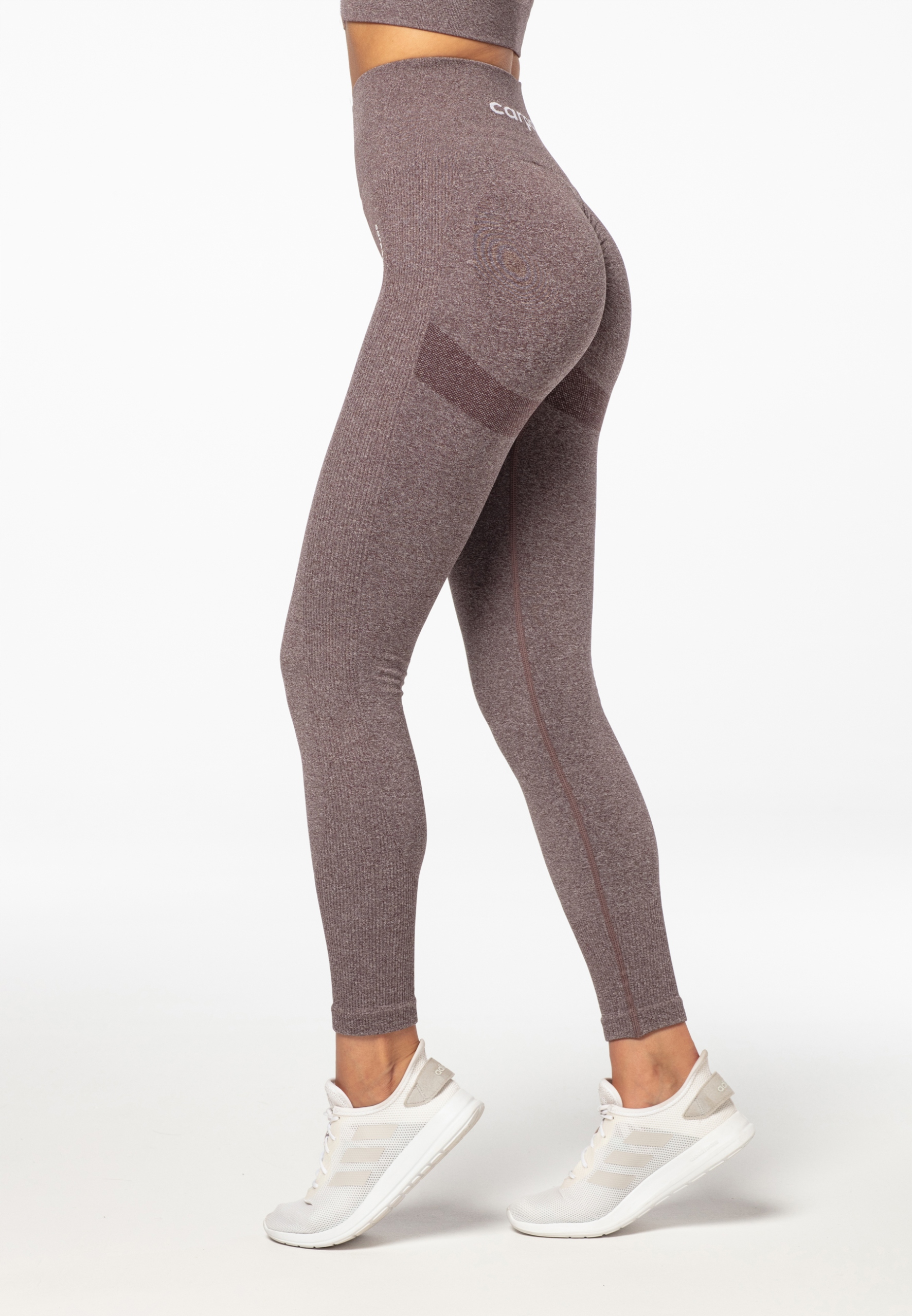 LEGGINSY BRĄZOWE BEZSZWOWE FITNESS SPORTOWE CARPATREE PUSH UP - M Kolekcja ALLURE